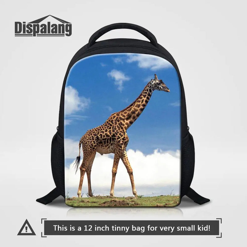 Animal Kids 12 Inch Backpacks Giraffe Baby Mini Schoolbag Children School Bags