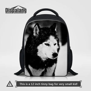 Wolf Print Kids School Bag For Children Boy Backpack Kindergarten Baby Book Bag