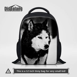 Wolf Print Kids School Bag For Children Boy Backpack Kindergarten Baby Book Bag
