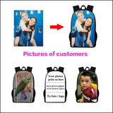 Animals Lion Leopard Wolf Fox Horse Printed School Bags Backpacks For Boys