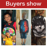 Animals Lion Leopard Wolf Fox Horse Printed School Bags Backpacks For Boys