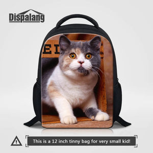 Cat Printing Small Backpack Boy Girl School Book Bag
