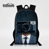 Kids Schoolbag Camera Pattern Boys Backpack