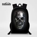Skull Print Kids School Bag Girls Boys Travel Backpack
