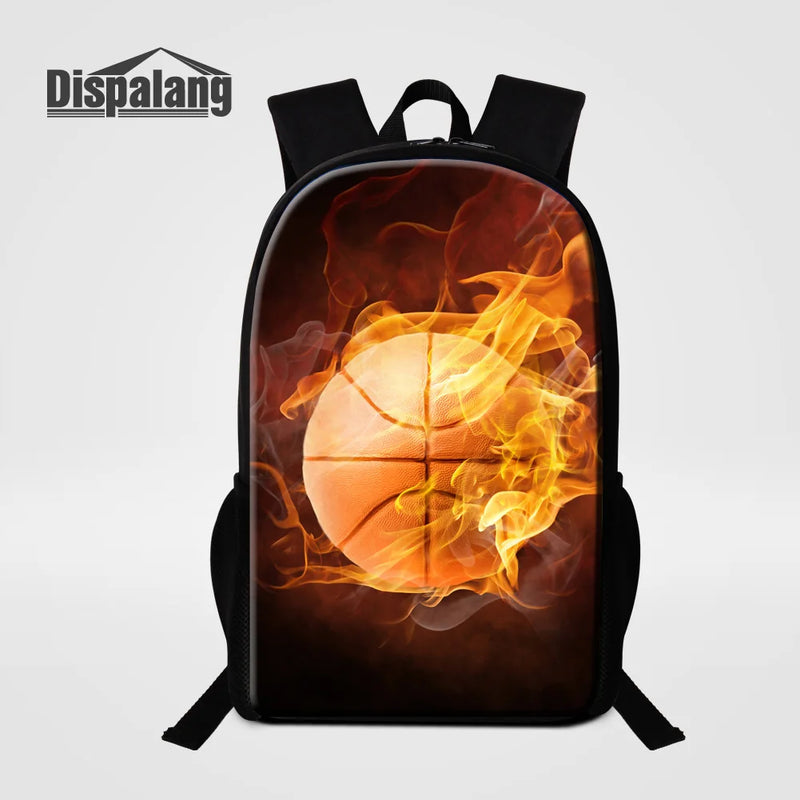 Boy School Backpack Soccer Print Bookbag Football Schoolbag 16''