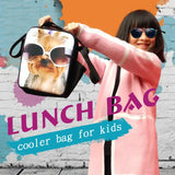 Boy Small Lunch Bag Footballs Basketballs Printed Cooler Bags For Children