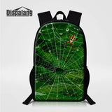 Boys Spider Print School Backpack Kids Bookbag Pack