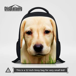 12 Inch Kids Animal School Bags Dog Print Child Small School Backpacks