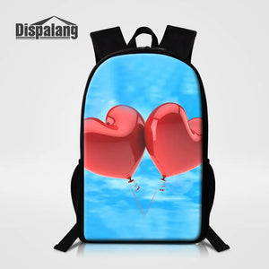Balloon Print School Backpack Kids Casual Travel Shoulder Bag