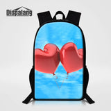 Balloon Print School Backpack Kids Casual Travel Shoulder Bag