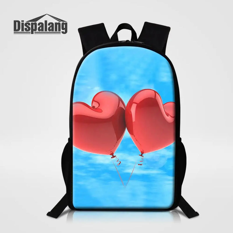 Balloon Print School Backpack Kids Casual Travel Shoulder Bag
