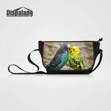 Animal Parrot Print Messenger Bag for Men Women Crossbody Shoulder Bag