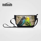 Parrot Print Shoulder Bag Large Capacity Crossbody Messenger Bag