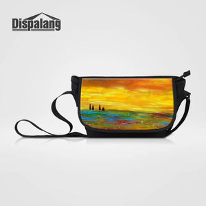 Canvas Men Messenger Bags Brushwork Shoulder Bag High Travel Bag