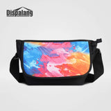 Canvas Messenger Bags Denim Pocket Printed Crossbody Bag Large Capacity Travel