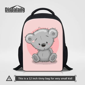 Cartoon Bear Small Backpack for Girls Kids School Bags