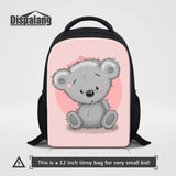 Cartoon Bear Small Backpack for Girls Kids School Bags