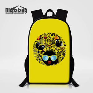 Cartoon Cat School Bags for Teenager Girls Animal Print Backpack