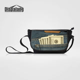 Casual Denim Pattern Shoulder Bag Money Pocket Women Messenger Bags