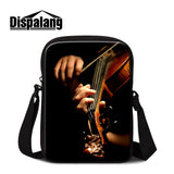 Casual Messenger Bag Ballet Toe Shoes Violin Prints Crossbody Bags