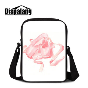 Casual Messenger Bag Ballet Toe Shoes Violin Prints Crossbody Bags