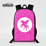 Cartoon Unicorn Printed Kids Backpack Large Capacity School Bags