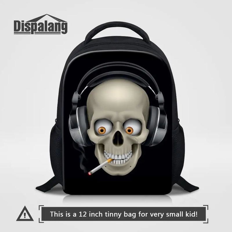Skull Printing Small Backpack for Kids
