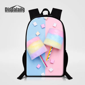 Kids Candy Pattern Schoolbag Book Backpacks Primary School Backpack