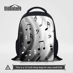 Music Note Print Kindergarten Backpack for Girls