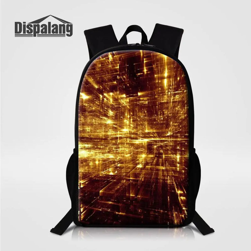 Kids School Bags Solid Space Pattern Backpacks