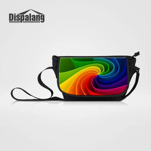 Colorful Paisley Striped Canvas Shoulder Bag