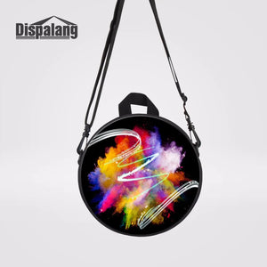 Colorful Round Messenger Bag For Ladies Small Single Bags For Women