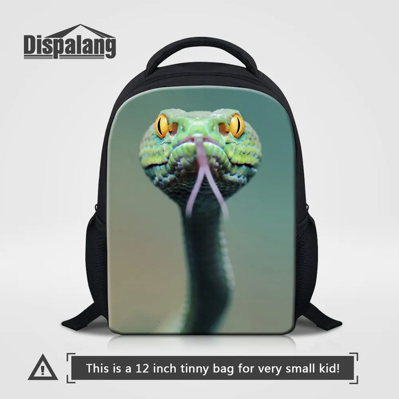 Boys Snake Print Kindergarten Backpack Small Kids Rucksack