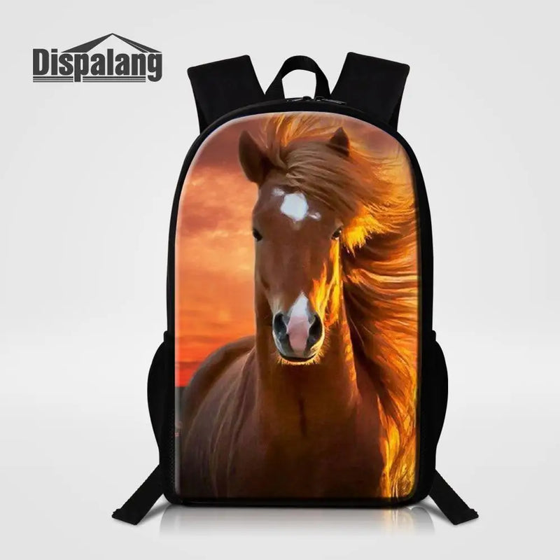 Crazy Horse Backpacks For Boys Girls 16 Inch Puppy School Bags