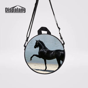 Crazy Horse Printed Small Shoulder School Bag For Kids