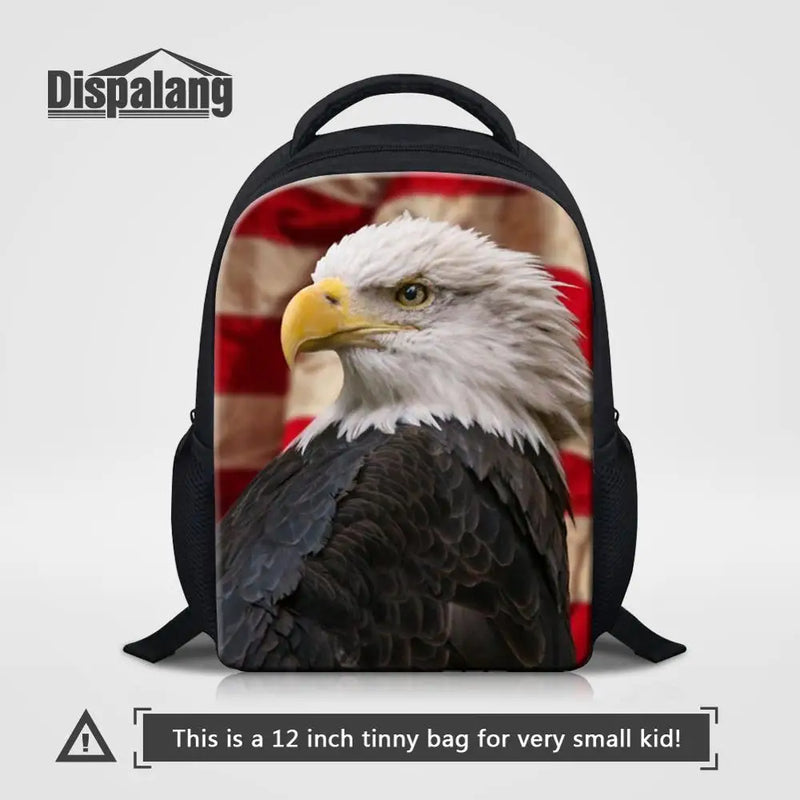 American Bald Eagle Vulture Pattern Nursery Baby Student Bookbag
