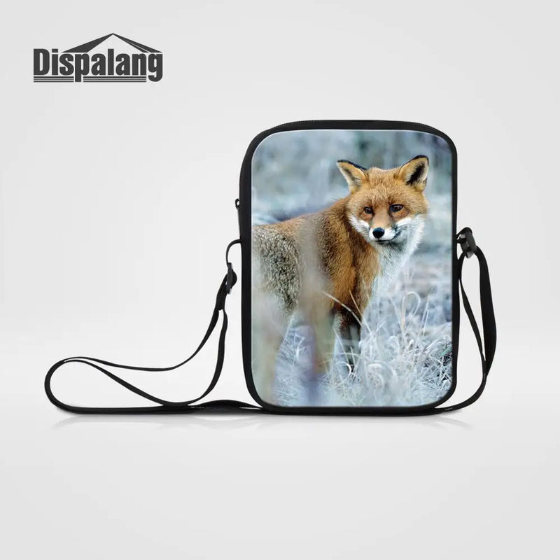 Fox Prints Women Messenger Bag Small Shoulder Handbags