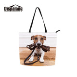 Bulldog Printing Shoulder Bag Women Casual School Bags Large Beach Shop
