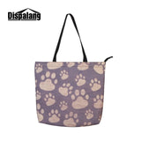 Bulldog Printing Shoulder Bag Women Casual School Bags Large Beach Shop