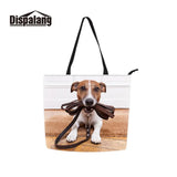 Bulldog Printing Shoulder Bag Women Casual School Bags Large Beach Shop