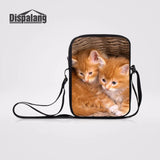 Cat Print Crossbody Bag For Girls Women Shoulder Mini Travel Bag
