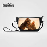 Cat Print Messenger Bag Large Capacity Crossbody Womens Shoulder Bag