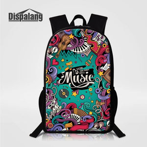 Musical Note Prints School Bag for Girls&Boys