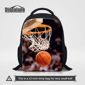 Kids Shoulder Bag Basketball Prints School Bag Satchel Backpack