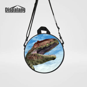 Dinosaur Print Kids Backpack Animal School Bag Round Travel Bag for Women
