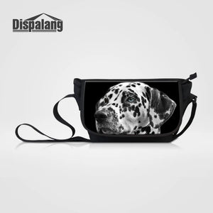 Dog Print Womens Shoulder Bags Large Capacity Canvas Casual Messenger bag