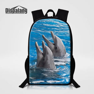 Dolphin Women Backpacks for Teenage Girls High Shoulder Bag