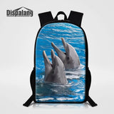 Dolphin Women Backpacks for Teenage Girls High Shoulder Bag