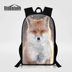 Fox Printing School Backpack Kids Travel Bags for Teenagers
