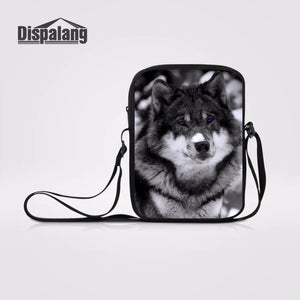 Wolf Printing Crossbody Bag For Women Casual Shoulder Small Sling Bag